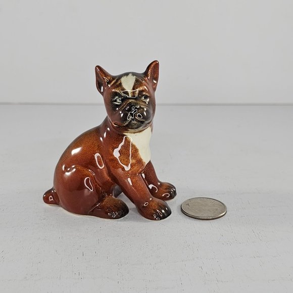 Vintage Goebel Boxer Puppy Sitting Figurine West Germany CH569/A - Picture 8 of 8